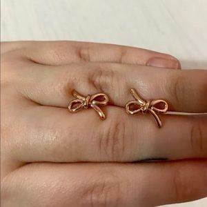 Coach Rose Gold Bow Earrings
